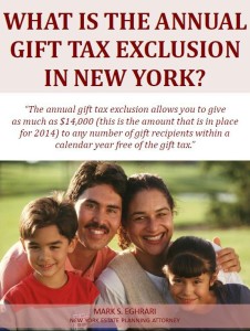 What Is The Annual Gift Tax Exclusion In New York